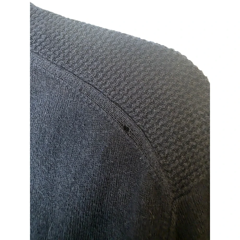 Banana Republic‎ Mens Navy Blue Pima Cotton Cashmere Quarter Zip Sweater Medium